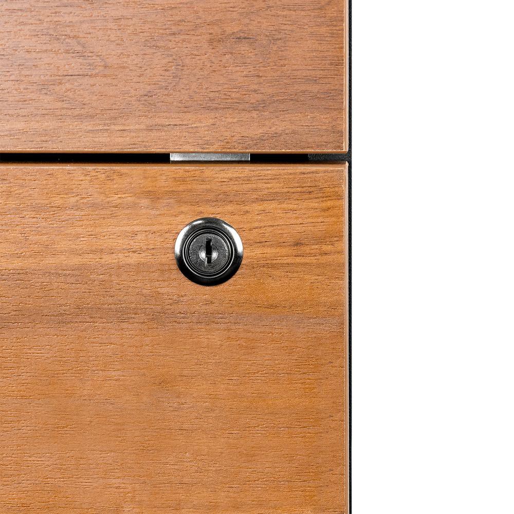 Cajonera phoenix artisan combinación negro y madera nogal