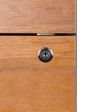 Cajonera phoenix artisan combinación negro y madera nogal