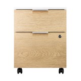 Cajonera phoenix artisan combinación blanca y madera natural