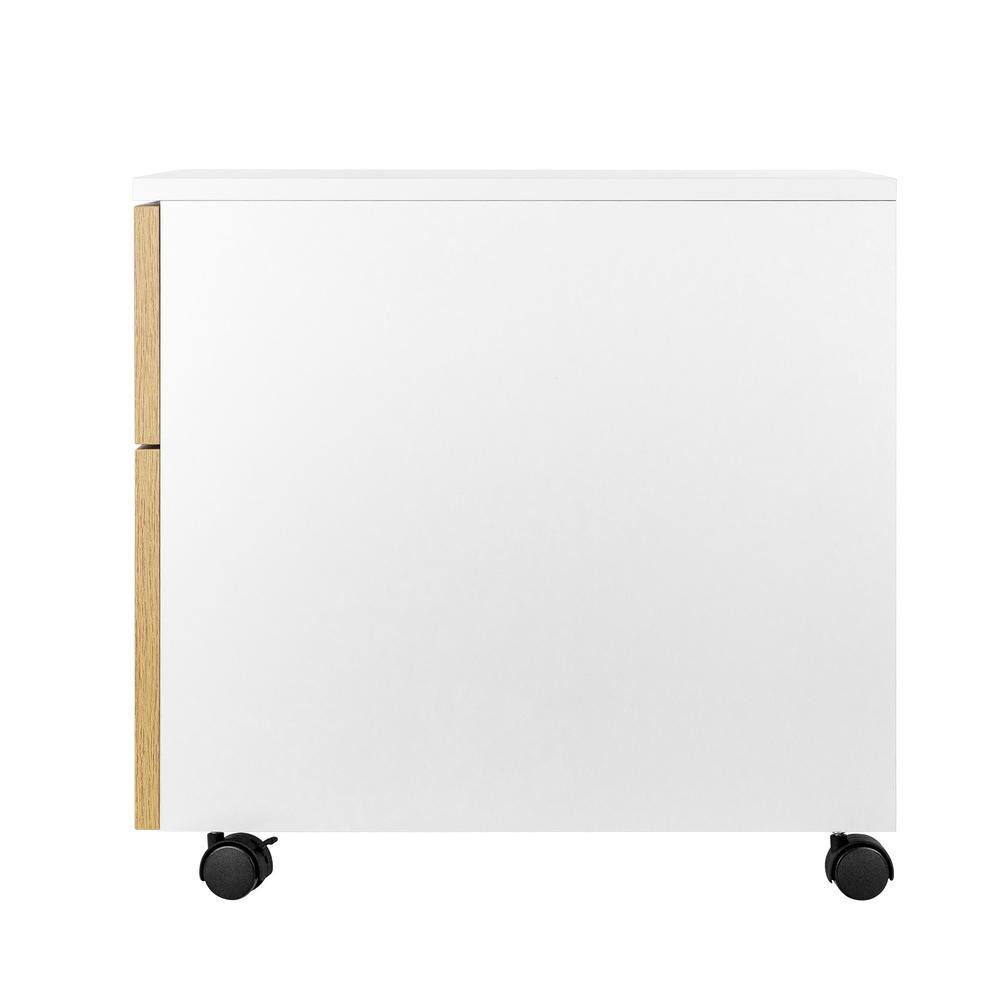 Cajonera phoenix artisan combinación blanca y madera natural