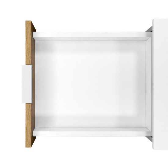 Cajonera phoenix artisan combinación blanca y madera natural