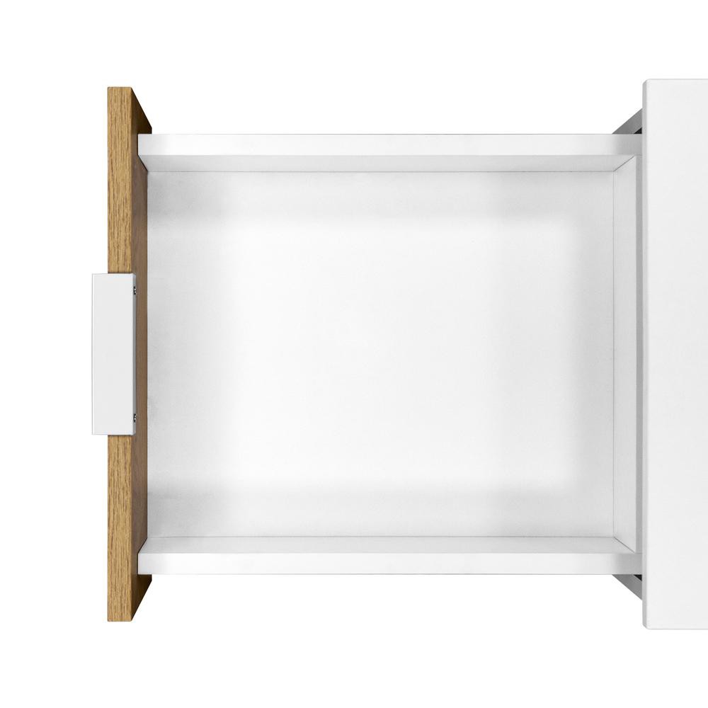 Cajonera phoenix artisan combinación blanca y madera natural