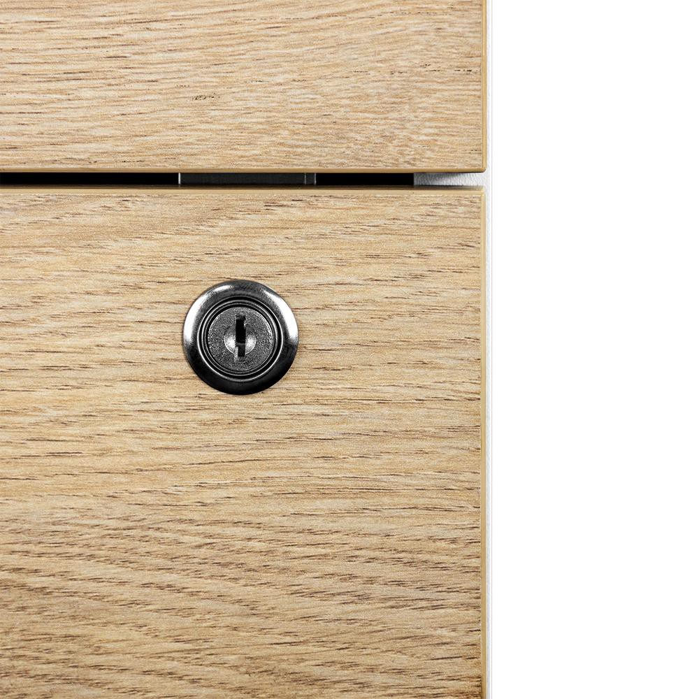 Cajonera phoenix artisan combinación blanca y madera natural