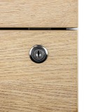 Cajonera phoenix artisan combinación blanca y madera natural