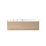 Cajon phoenix para escritorio artisan combinación blanco y madera natural