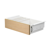 Cajon phoenix para escritorio artisan combinación blanco y madera natural