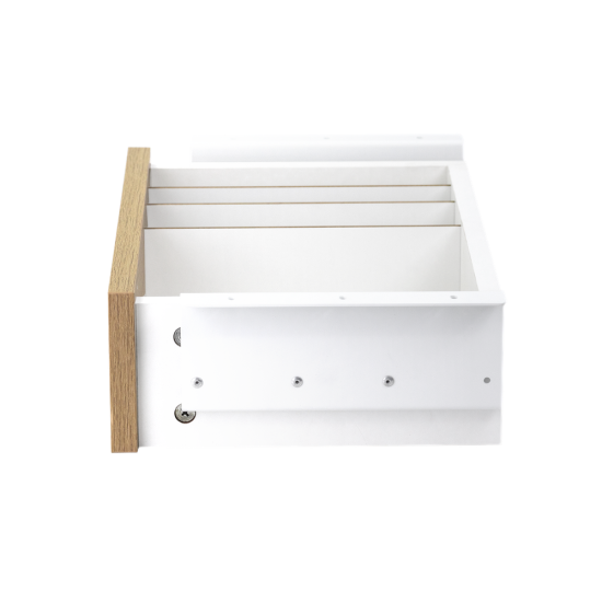 Cajon phoenix para escritorio artisan combinación blanco y madera natural