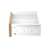 Cajon phoenix para escritorio artisan combinación blanco y madera natural