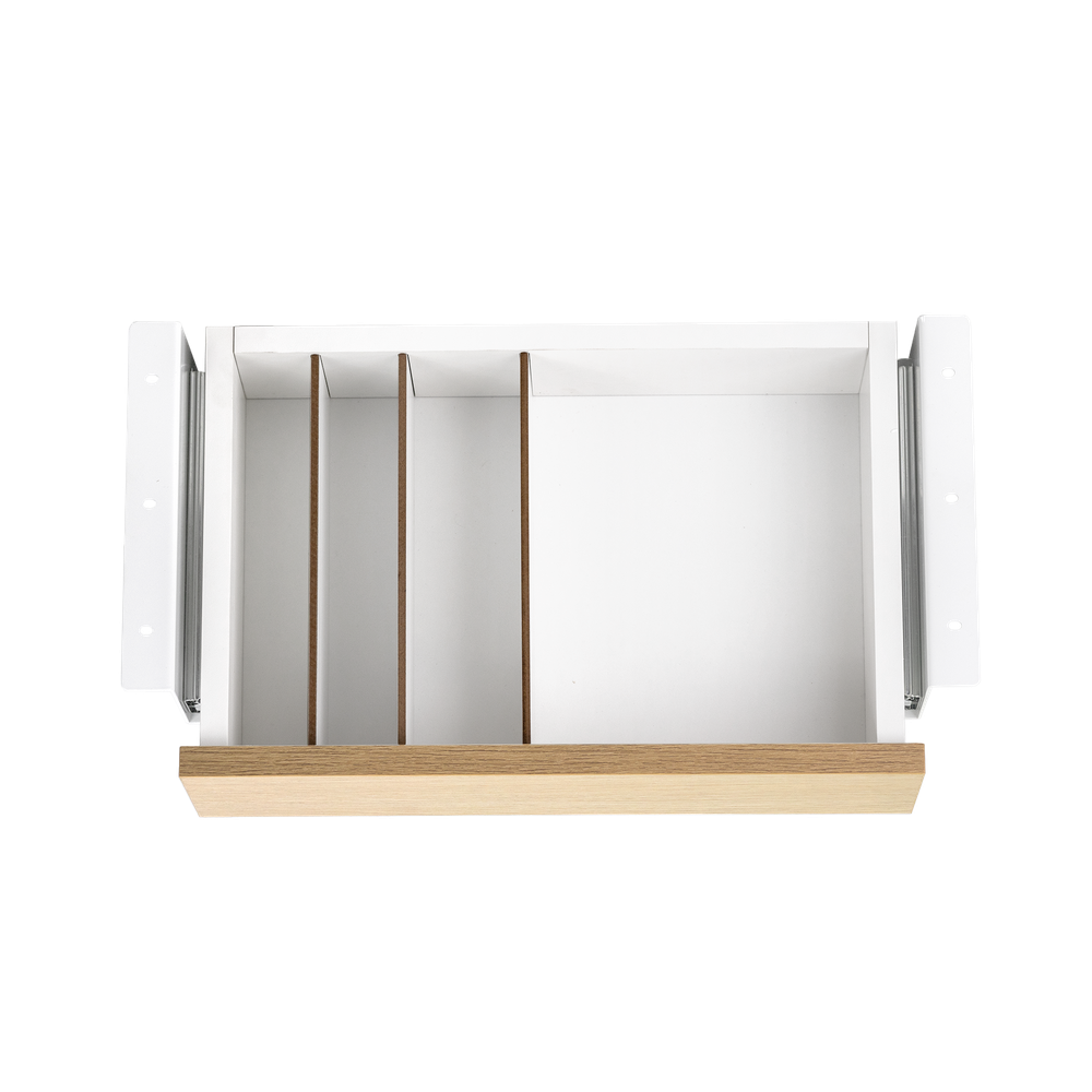 Cajon phoenix para escritorio artisan combinación blanco y madera natural