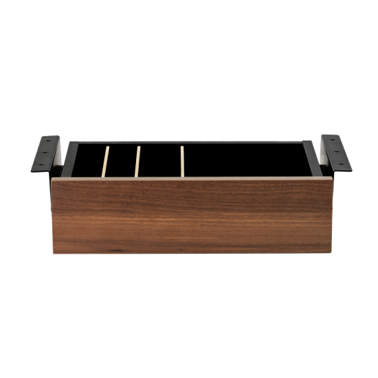 Cajon phoenix para escritorio artisan combinación negro y madera nogal