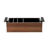 Cajon phoenix para escritorio artisan combinación negro y madera nogal