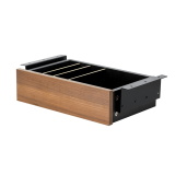 Cajon phoenix para escritorio artisan combinación negro y madera nogal