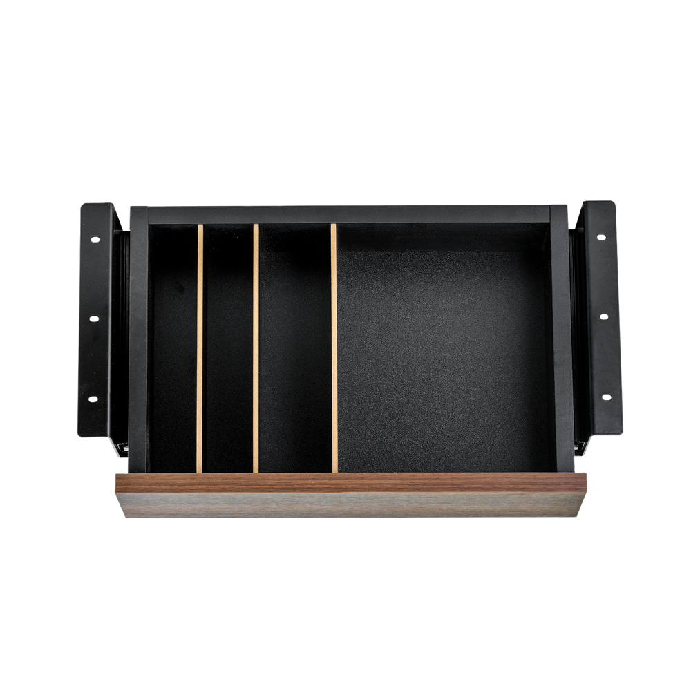 Cajon phoenix para escritorio artisan combinación negro y madera nogal