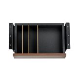 Cajon phoenix para escritorio artisan combinación negro y madera nogal