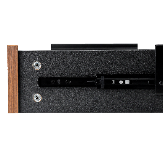 Cajon phoenix para escritorio artisan combinación negro y madera nogal