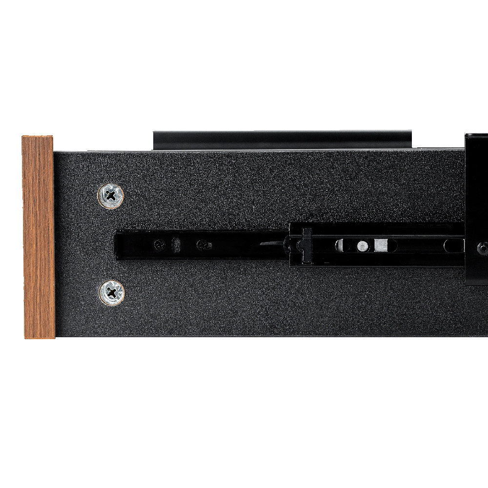 Cajon phoenix para escritorio artisan combinación negro y madera nogal