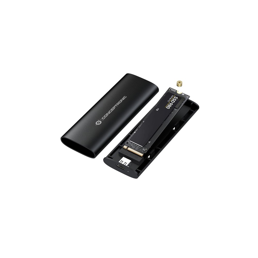 Caja externa conceptronic ssd m.2 para disco duro usb tipo c