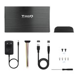 Caja externa tooq tqe - 3520b para hdd 3.5 pulgadas sata usb 2.0 negro