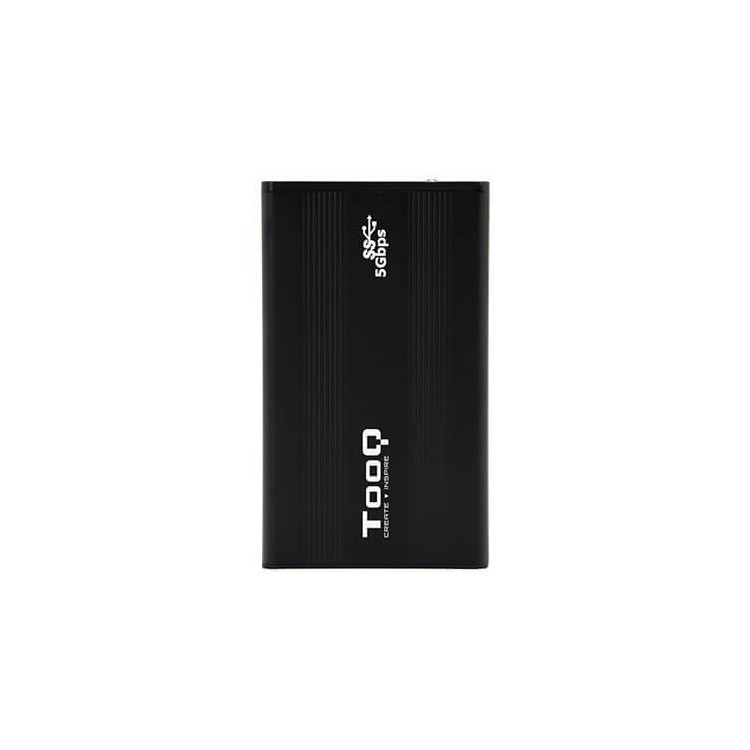 Caja externa tooq tqe - 2524b 2.5 pulgadas 9.5mm sata usb 3.0 negro