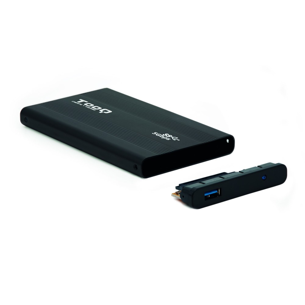 Caja externa tooq tqe - 2524b 2.5 pulgadas 9.5mm sata usb 3.0 negro