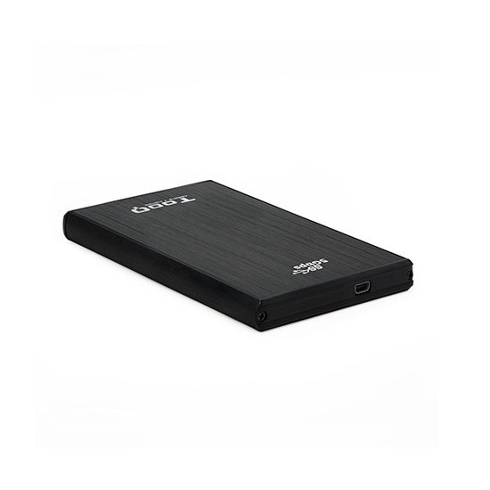 Caja externa tooq tqe - 2522b para hdd - ssd 2.5 pulgadas 9.5mm sata usb 3.0 negra
