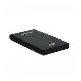 Caja externa tooq tqe - 2522b para hdd - ssd 2.5 pulgadas 9.5mm sata usb 3.0 negra