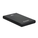 Caja externa tooq tqe - 2522b para hdd - ssd 2.5 pulgadas 9.5mm sata usb 3.0 negra