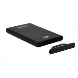 Caja externa tooq tqe - 2522b para hdd - ssd 2.5 pulgadas 9.5mm sata usb 3.0 negra