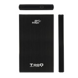 Caja externa tooq tqe - 2522b para hdd - ssd 2.5 pulgadas 9.5mm sata usb 3.0 negra