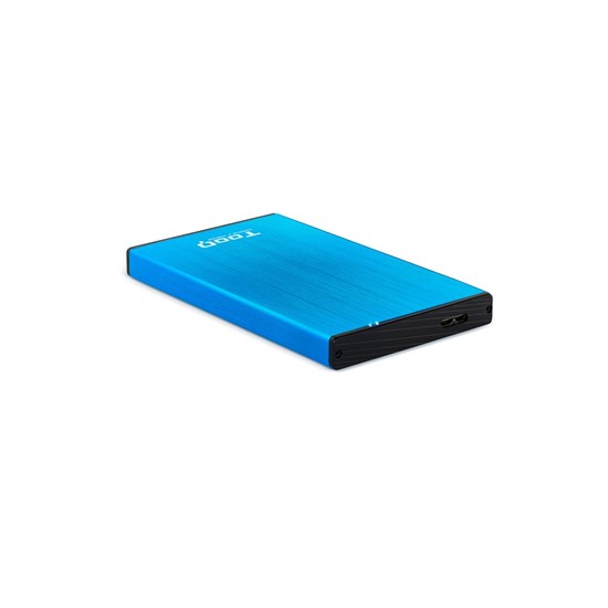 Caja externa tooq tqe - 2527bl para hdd 2.5 pulgadas 9.5mm sata 3 usb 3.0 - 3.1 azul