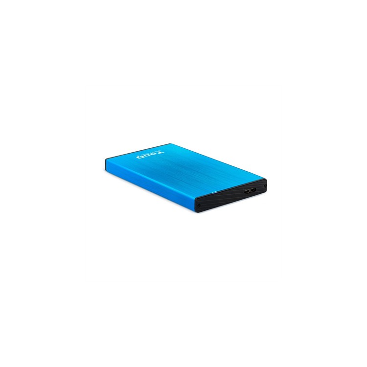Caja externa tooq tqe - 2527bl para hdd 2.5 pulgadas 9.5mm sata 3 usb 3.0 - 3.1 azul