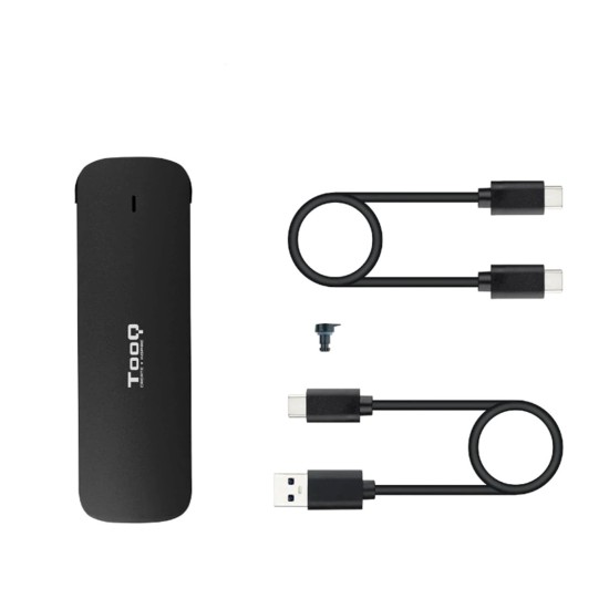 Carcasa disco duro tooq tqe - 2201r para ssd m.2 usb - c negra