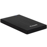 Caja externa tooq tqe - 2527b para hdd - ssd 2.5 pulgadas 9.5mm sata usb 3.0 negra