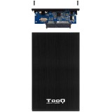 Caja externa tooq tqe - 2527b para hdd - ssd 2.5 pulgadas 9.5mm sata usb 3.0 negra
