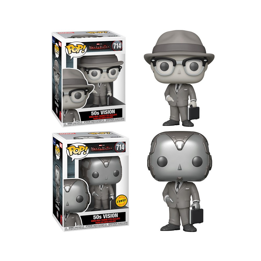 Funko pop marvel wandavision vision 50s b&w chase