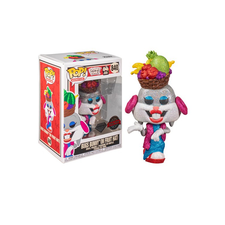 Funko pop looney tunes bugs bunny con sombrero de frutas glitter efecto diamante exclusivo edicion especial 51731