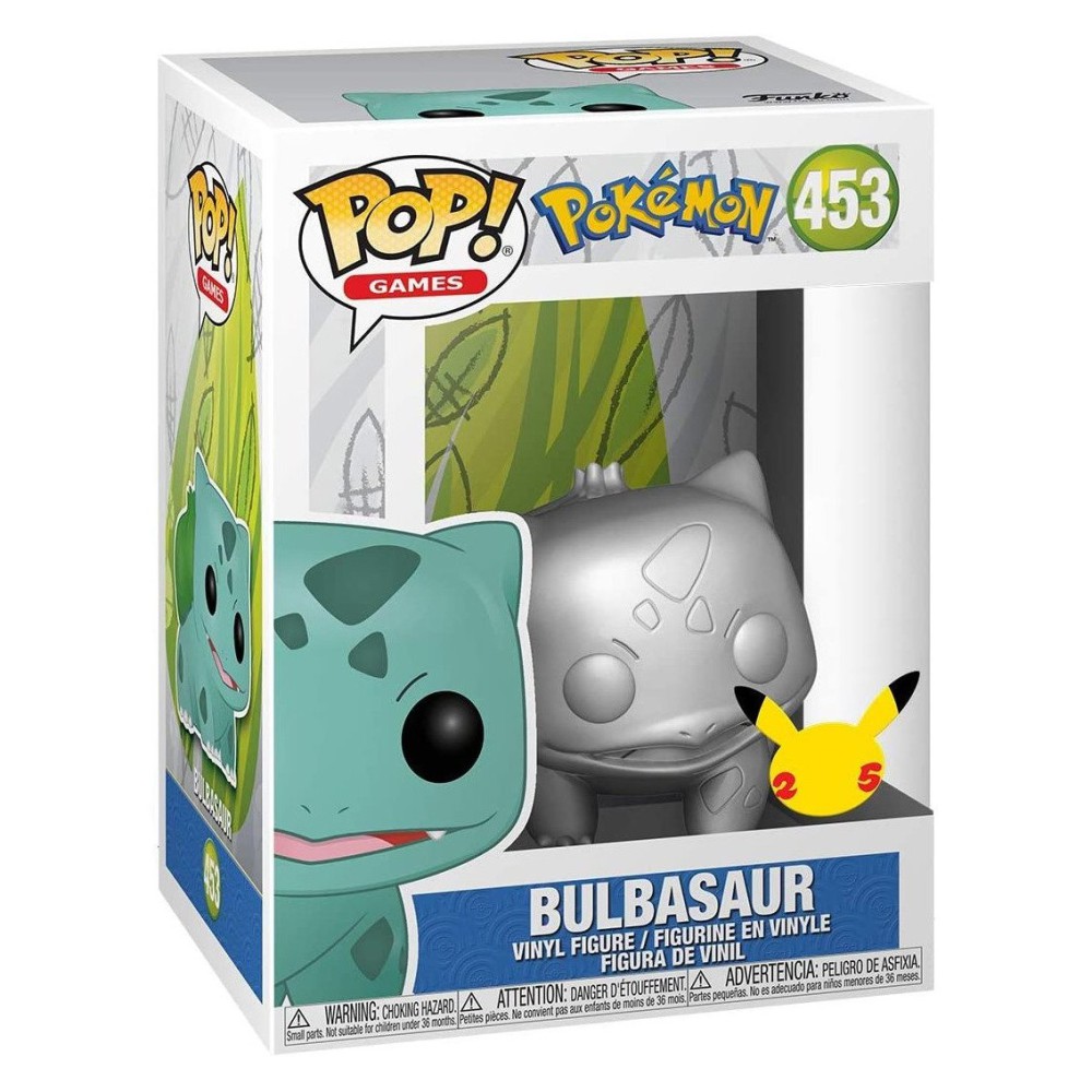 Funko pop jumbo pokemon s6 bulbasaur plateado efecto metalico 10 pulgadas edicion especial exclusivo 59874