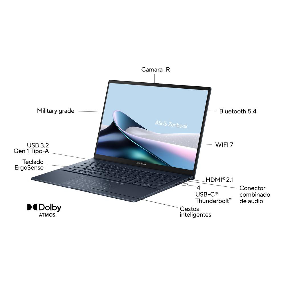 Portatil asus zenbook ux3405ca - pz284w u7 - 255h 16gb ssd 1tb 14 pulgadas
