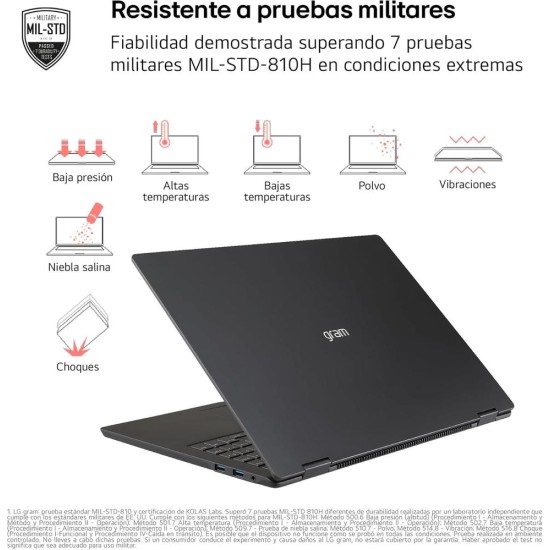 Portatil lg gram  17z90t - g intel core ultra 7 255h 32gb ssd1tb w11 17 pulgadas