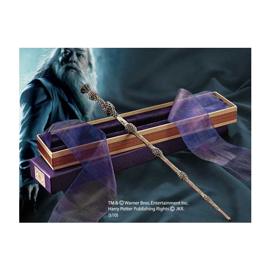 Replica the noble collection harry potter varita de albus dumbledore en caja de olivander