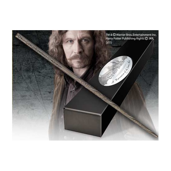 Replica the noble collection harry potter sirius black varita con caja y placa de identificacion