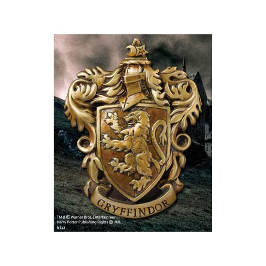 Escudo de pared the noble collection harry potter casa gryffindor resina 20 x 28 cm