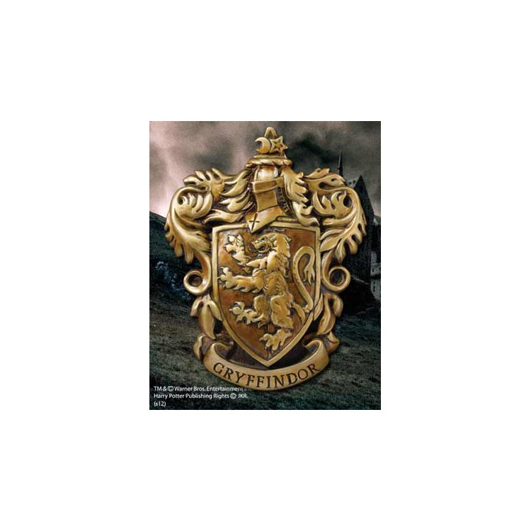 Escudo de pared the noble collection harry potter casa gryffindor resina 20 x 28 cm