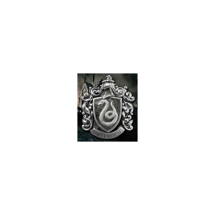 Escudo de pared the noble collection harry potter casa slytherin resina 20 x 28 cm