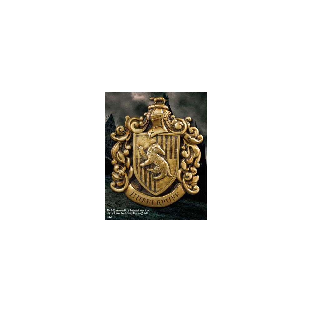 Escudo de pared the noble collection harry potter casa hufflepuff resina 20 x 28 cm