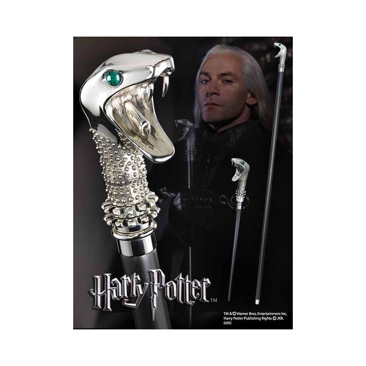 Replica the noble collection harry potter lucius malfoy baston con varita oculta 116 cm