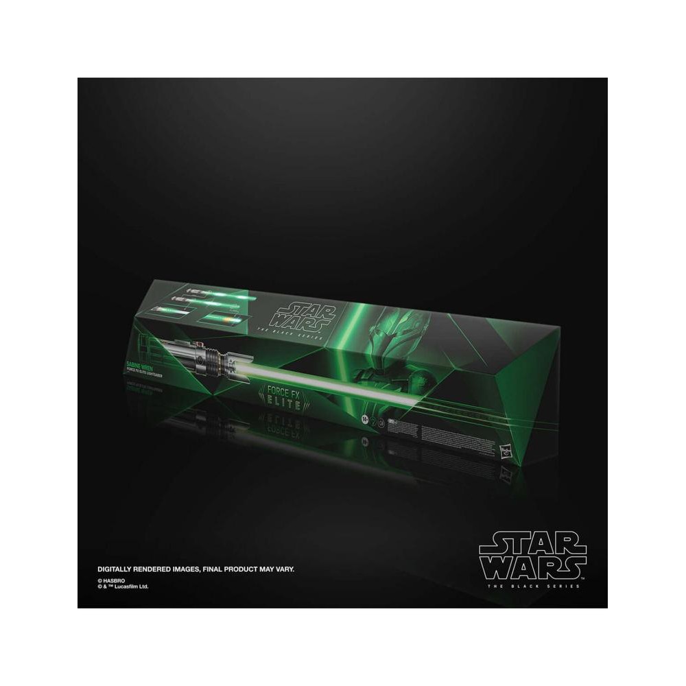 Replica sable de luz hasbro star wars black series force fx elite sabine wren