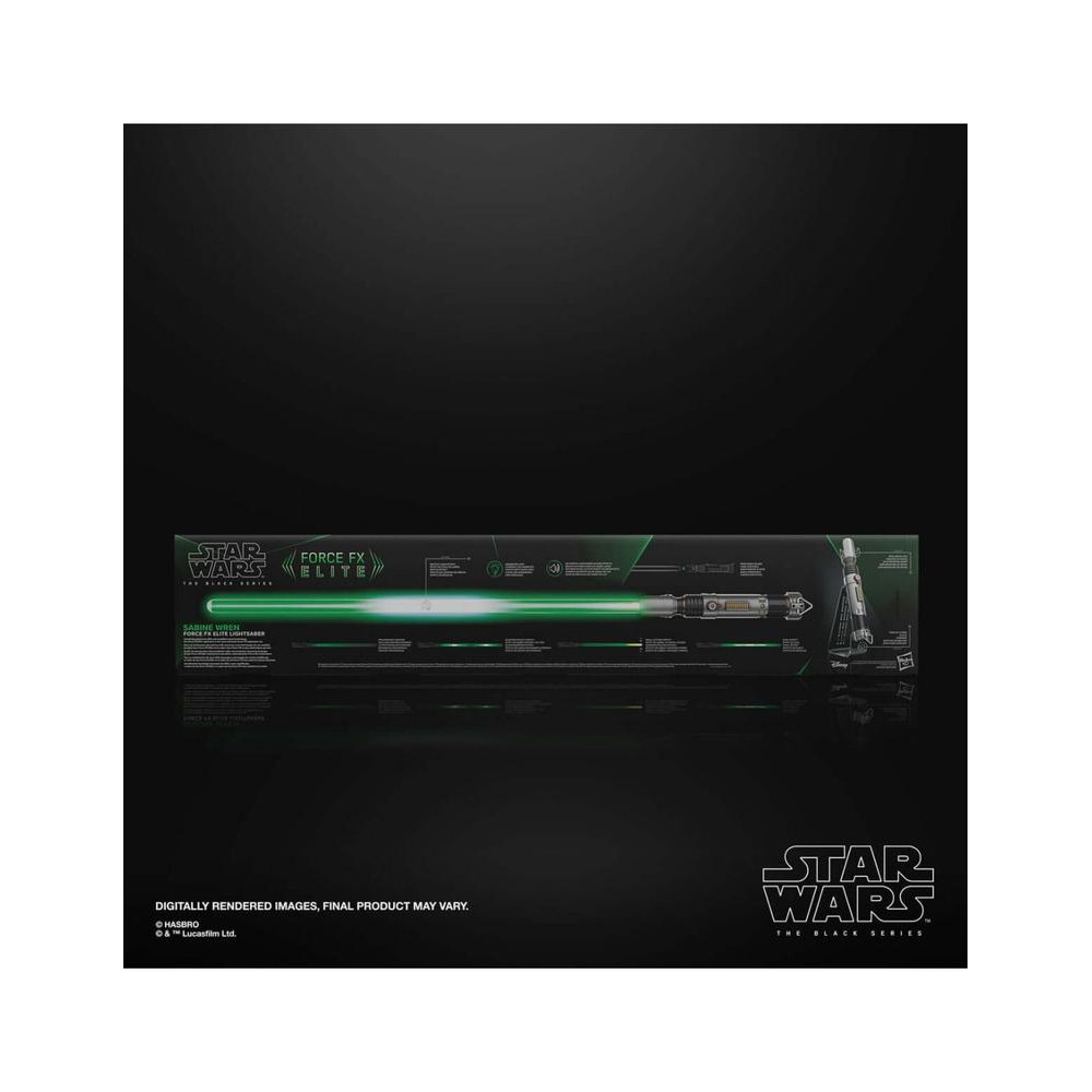 Replica sable de luz hasbro star wars black series force fx elite sabine wren