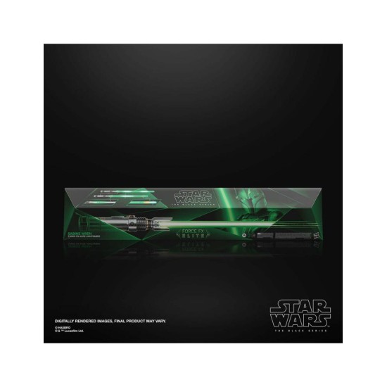 Replica sable de luz hasbro star wars black series force fx elite sabine wren