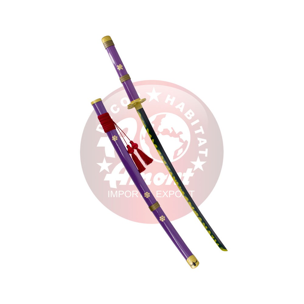 Katana de acero decorativa amont one piece enma de roronoa zoro 103cm